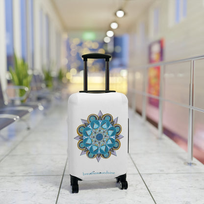 3 Chakras by breathemovedivine Colorful Mandala Suitcase Cover