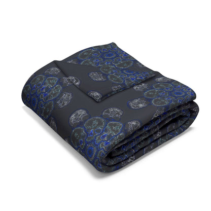 Flowers for Me Cozy Arctic Fleece Blanket | Live to Snuggle in Black