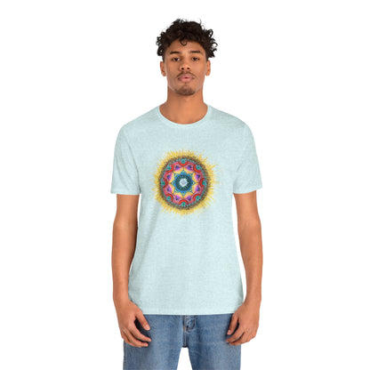 7 Chakras by breathemovedivine Unisex Jersey T