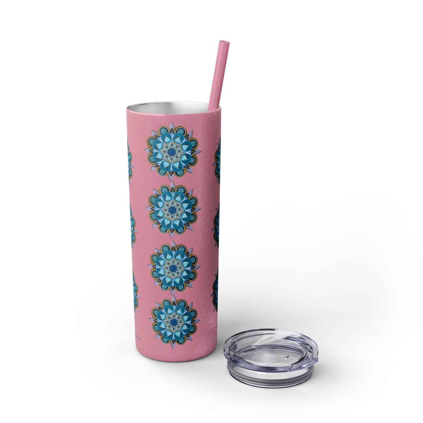 3 Chakras by breathemovedivine Skinny Tumbler with Straw | 20oz Travel Mug