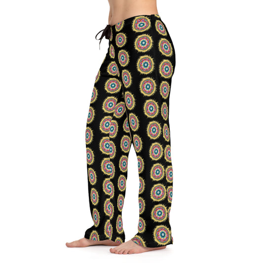 7 Chakras by breathemovedivine Pattern Pajama Pants — Women's Cozy Lounge Sleepwear