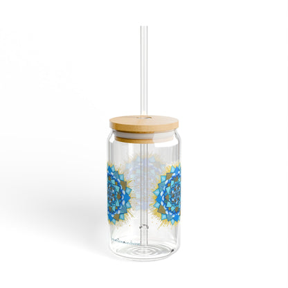 Voice Halo by breathemovedivine Colorful Mandala Sipper Glass - 16oz Eco-Friendly Drinkware