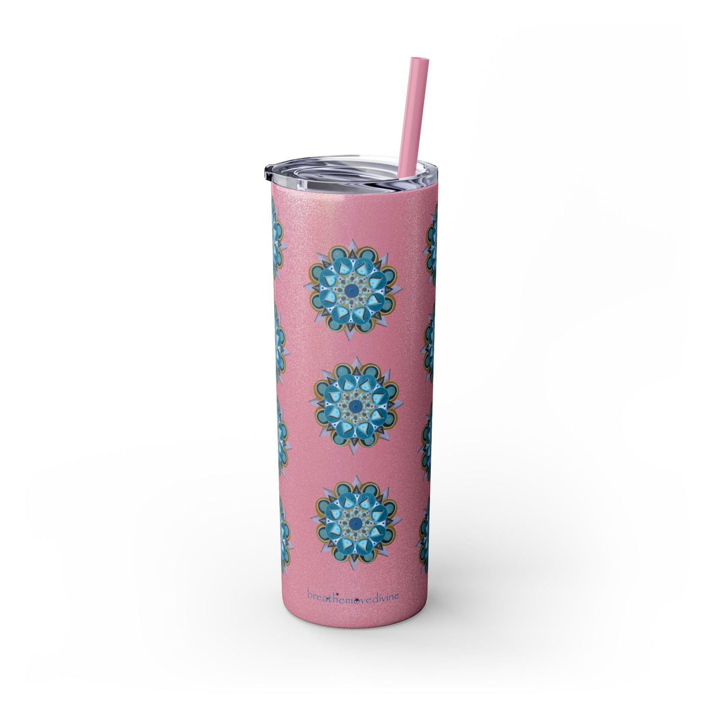 3 Chakras by breathemovedivine Skinny Tumbler with Straw | 20oz Travel Mug