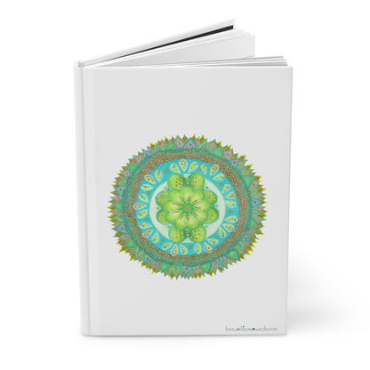Heart Flame Hardcover White Journal for Creative Minds, Writing Inspiration, Gift for Artists, Daily Planner -  17.10