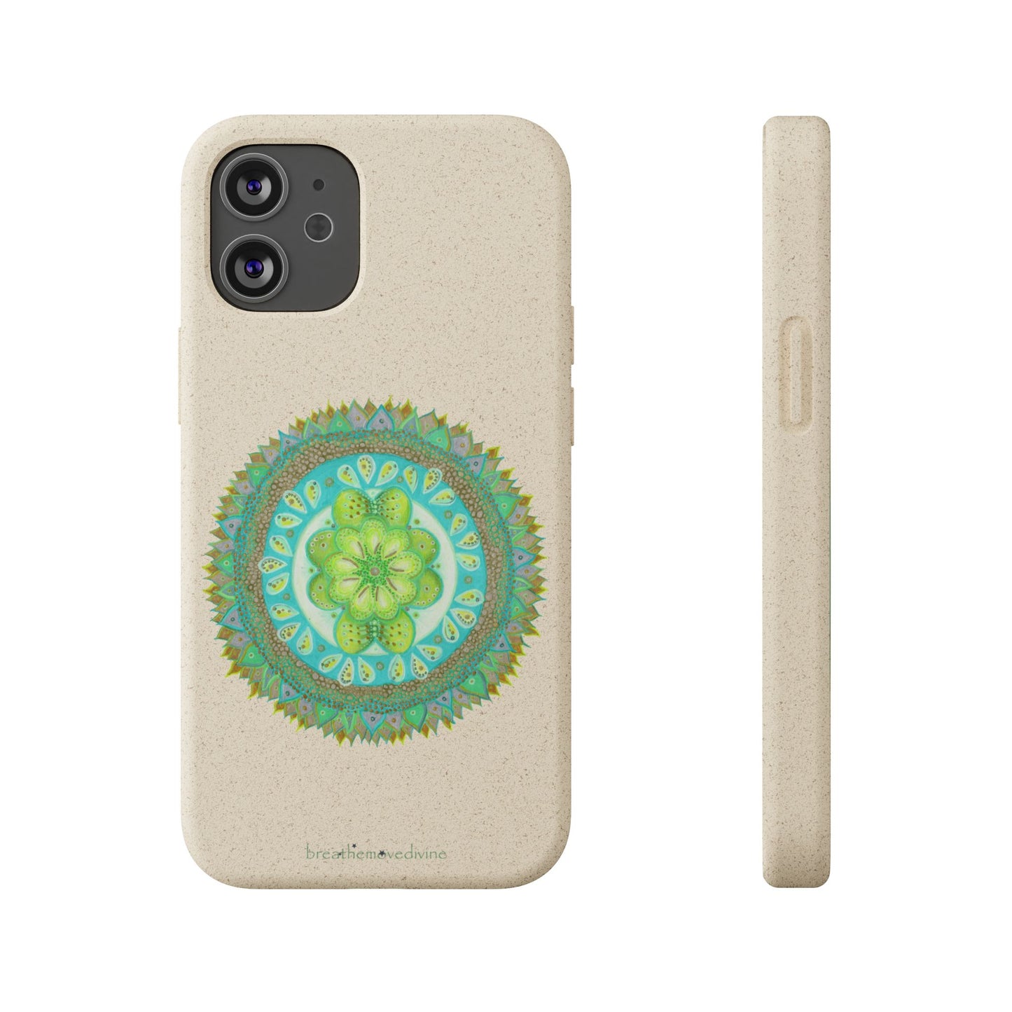 Heart Flame by breathemovedivine Eco-Friendly Case for iPhone with Mandala Design
