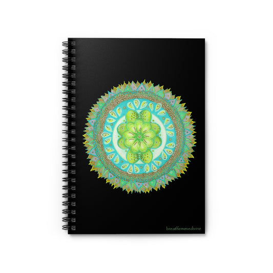 Heart Flame by breathemovedivine Spiral Notebook, Boho Journal, Artistic Notepad
