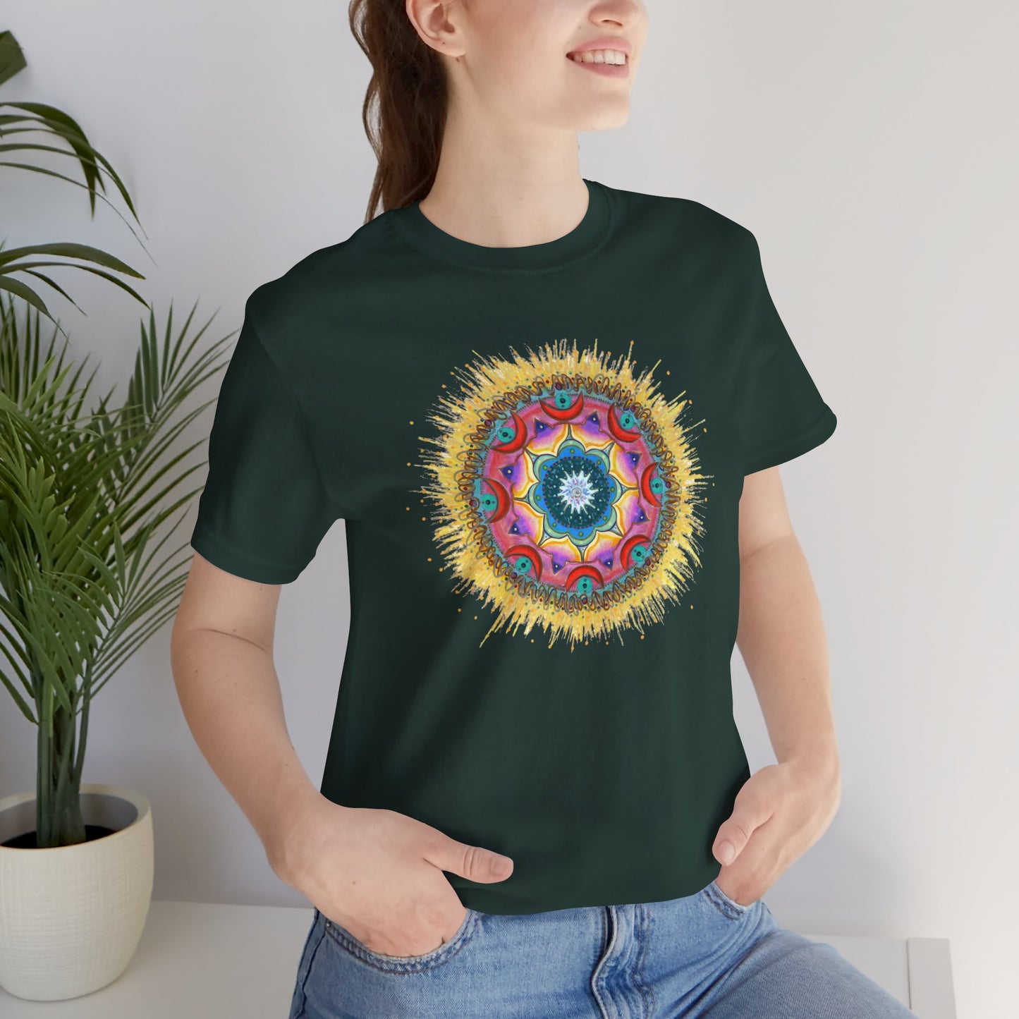 7 Chakras by breathemovedivine Unisex Jersey T