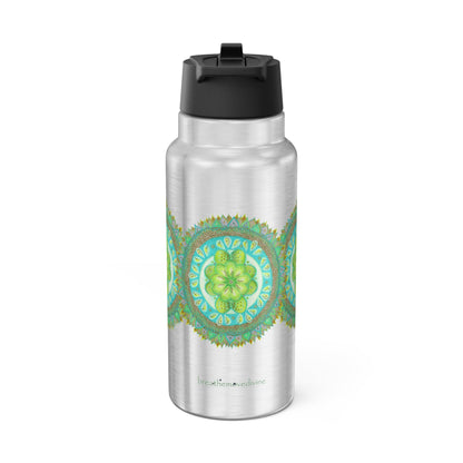 Heart Flame by breathemovedivine Colorful Gator Tumbler 32oz - Vibrant Insulated Drinkware for Adventure Lovers -  43.57