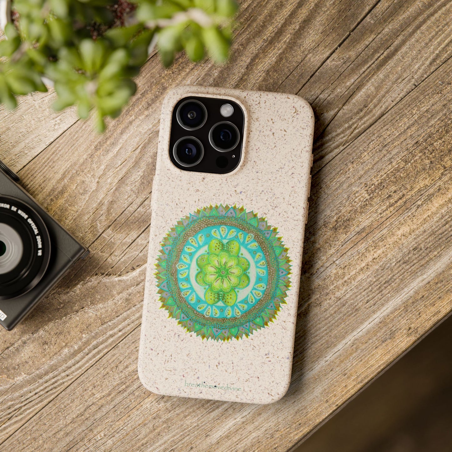 Heart Flame by breathemovedivine Eco-Friendly Case for iPhone with Mandala Design