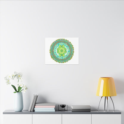 Heart Flame by breathemovedivine Meditative Mandala Canvas Art - Stretched Wall Decor