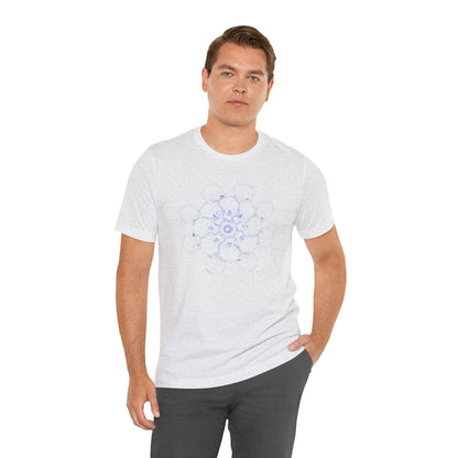 Flowers for Me by breathemovedivine Vibrant Mandala Unisex Jersey Short Sleeve Tee - Bohemian Vibes