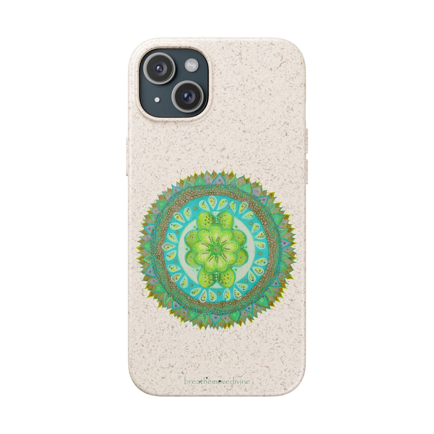 Heart Flame by breathemovedivine Eco-Friendly Case for iPhone with Mandala Design
