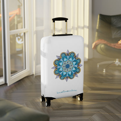 3 Chakras by breathemovedivine Colorful Mandala Suitcase Cover