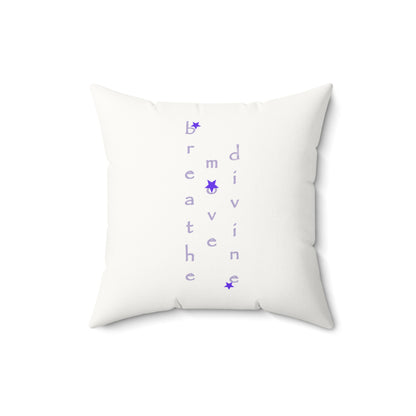 Scry by breathemovedivine Faux Suede Decorative Pillow in White