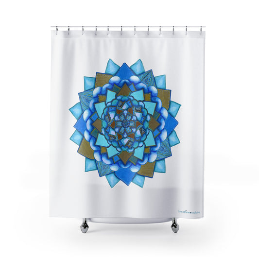 Voice by breathemovedivine Medallion Shower Curtain