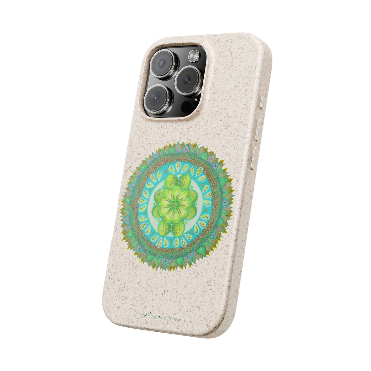 Heart Flame by breathemovedivine Eco-Friendly Case for iPhone with Mandala Design