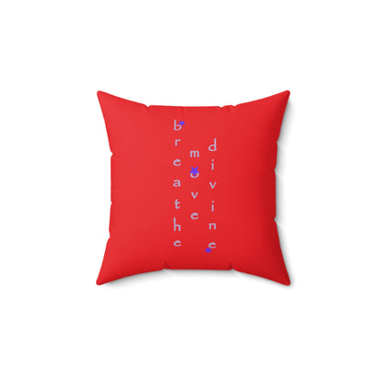 Scry by breathemovedivine Faux Suede Decorative Pillow in Red