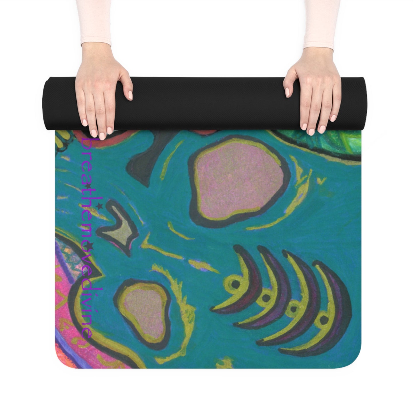 Untitled by breathemovedivine Rubber Yoga Mat