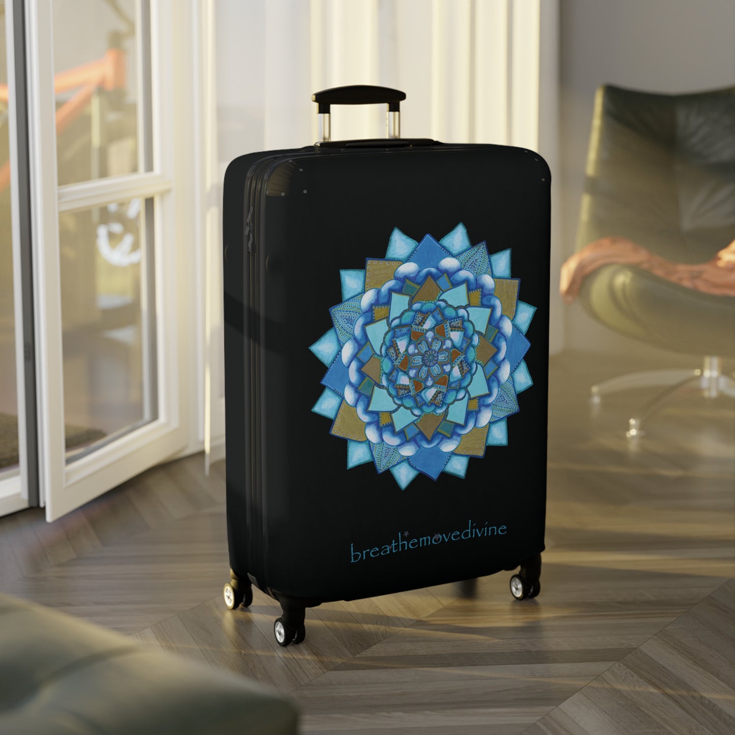 Voice by breathemovedivine Suitcase Cover - Travel with Style and Inspiration