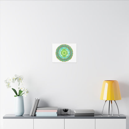 Heart Flame by breathemovedivine Meditative Mandala Canvas Art - Stretched Wall Decor