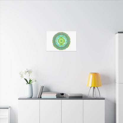 Heart Flame by breathemovedivine Meditative Mandala Canvas Art - Stretched Wall Decor