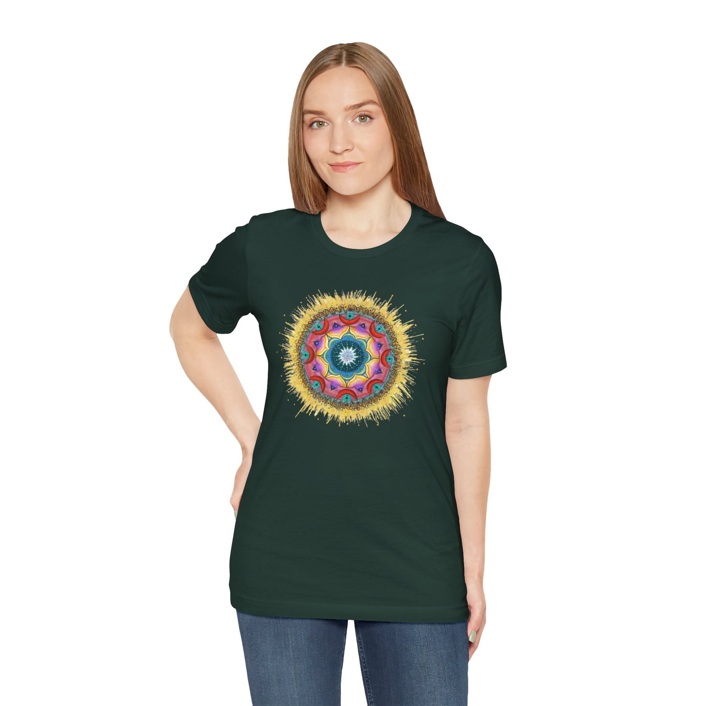 7 Chakras by breathemovedivine Unisex Jersey T