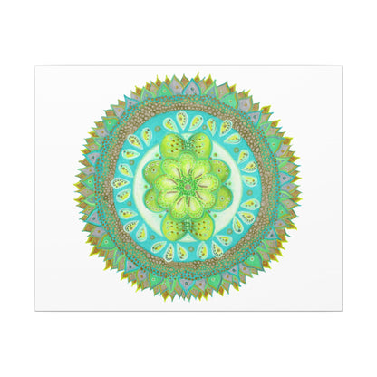 Heart Flame by breathemovedivine Meditative Mandala Canvas Art - Stretched Wall Decor