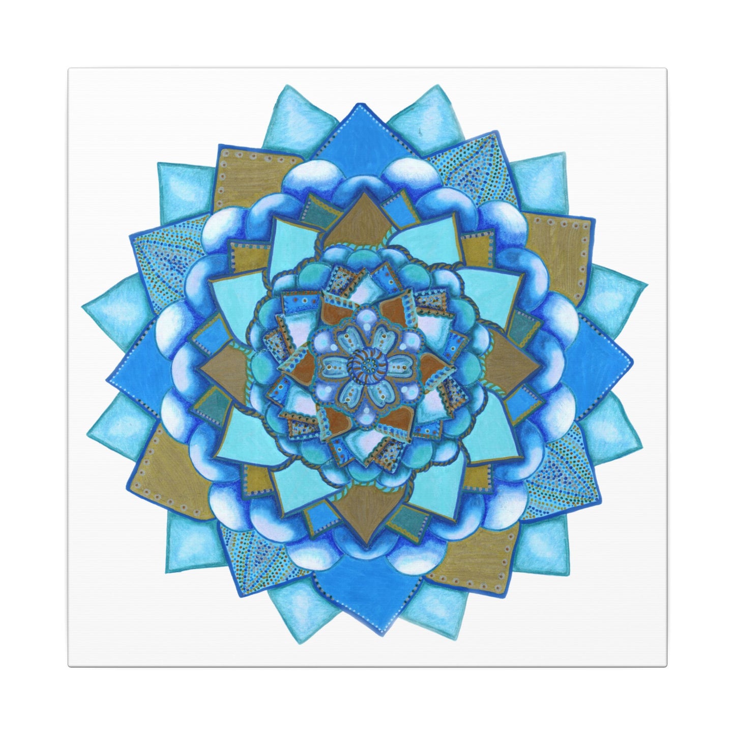 Voice by breathemovedivine Meditative Mandala Canvas Art - Stretched Wall Decor