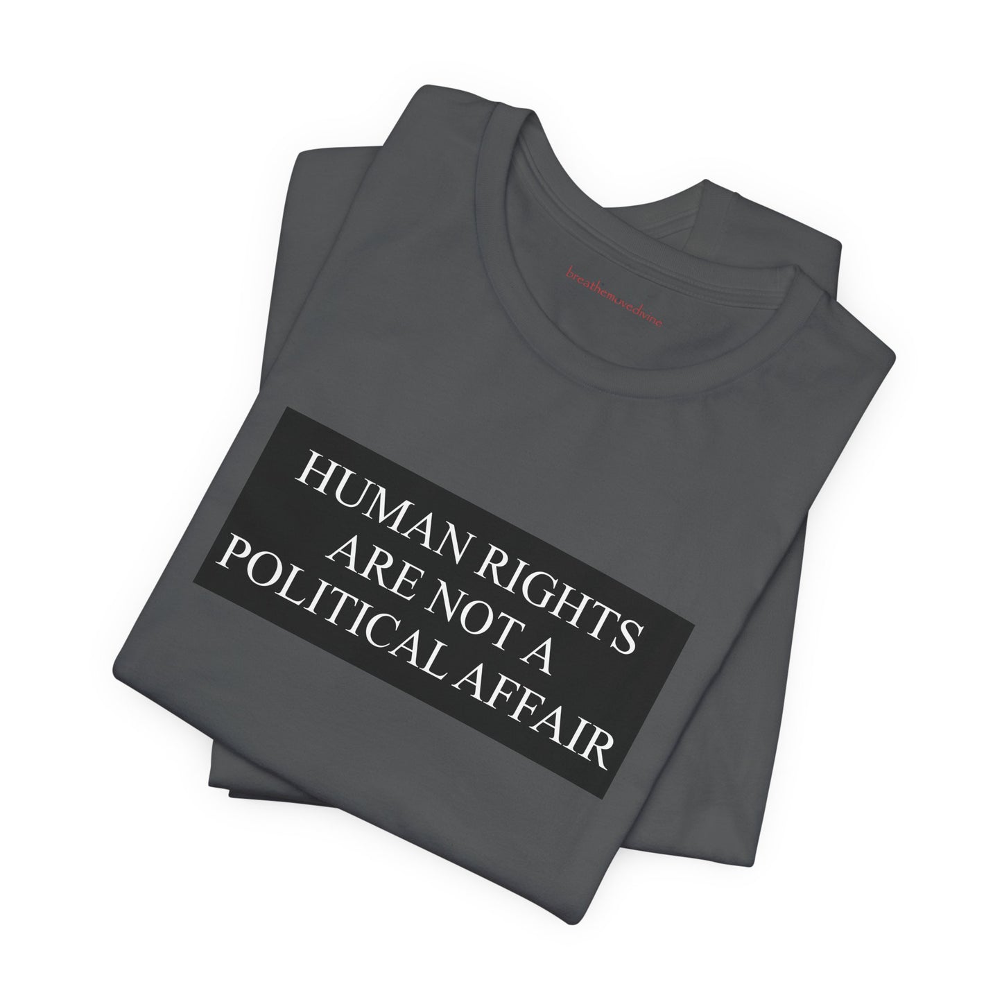 Human Rights are not a Political Affair Unisex T - breathemovedivine RESIST -  27.36