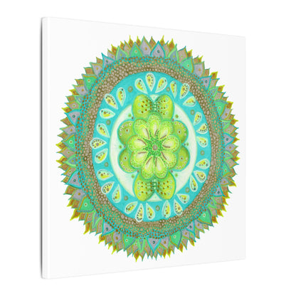 Heart Flame by breathemovedivine Meditative Mandala Canvas Art - Stretched Wall Decor