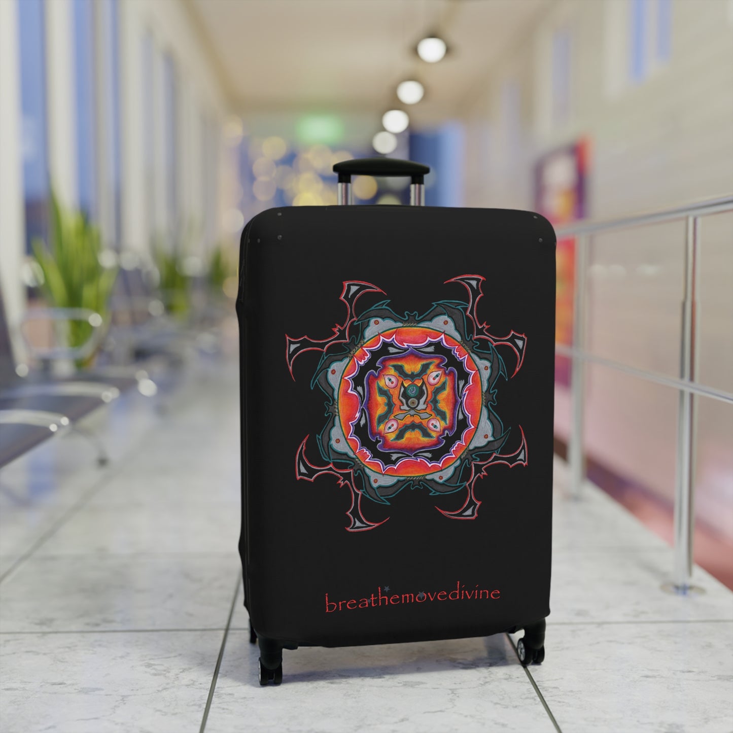 Scry by breathemovedivine Bats Mandala Suitcase - Travel with Style and Inspiration