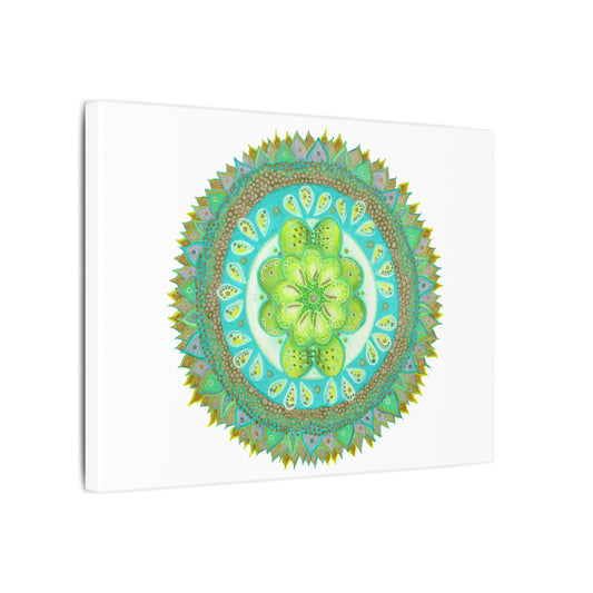 Heart Flame by breathemovedivine Meditative Mandala Canvas Art - Stretched Wall Decor