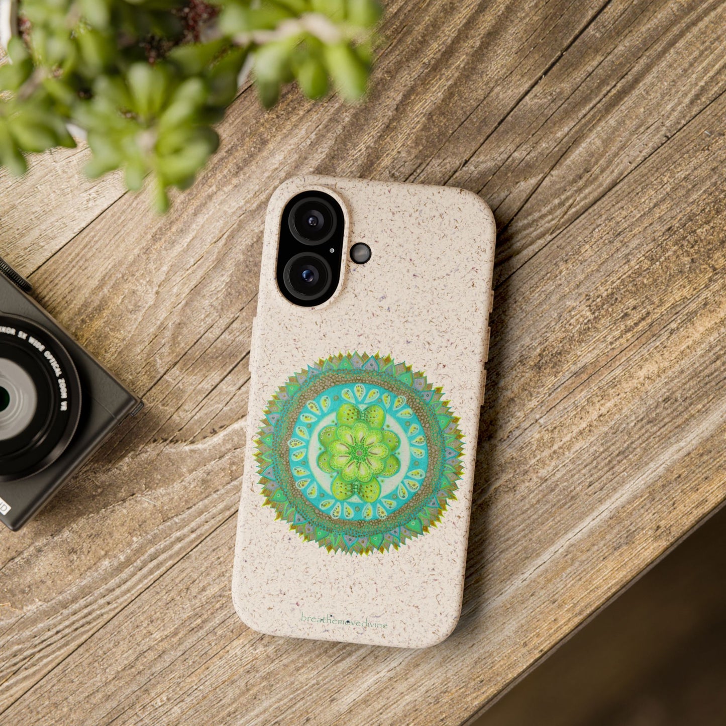 Heart Flame by breathemovedivine Eco-Friendly Case for iPhone with Mandala Design
