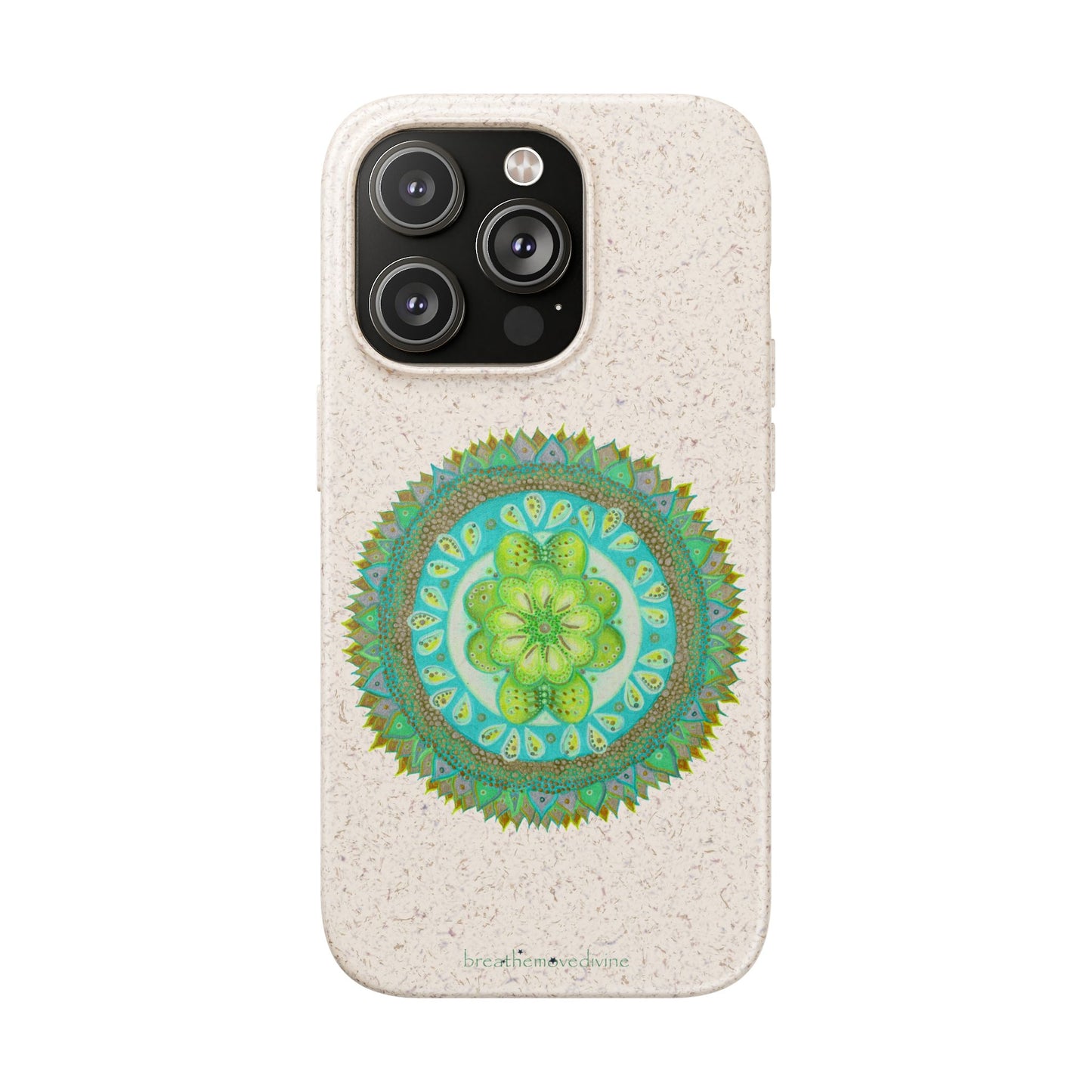 Heart Flame by breathemovedivine Eco-Friendly Case for iPhone with Mandala Design