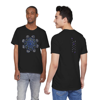 Flowers for Me by breathemovedivine Vibrant Mandala Unisex Jersey Short Sleeve Tee - Bohemian Vibes