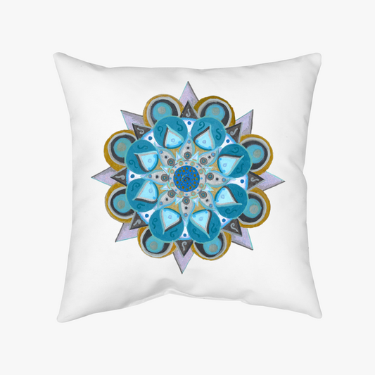 3 Chakras by breathemovedivine Throw Pillow