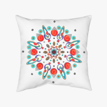 Inner Eye by breathemovedivine Mandala Throw Pillow