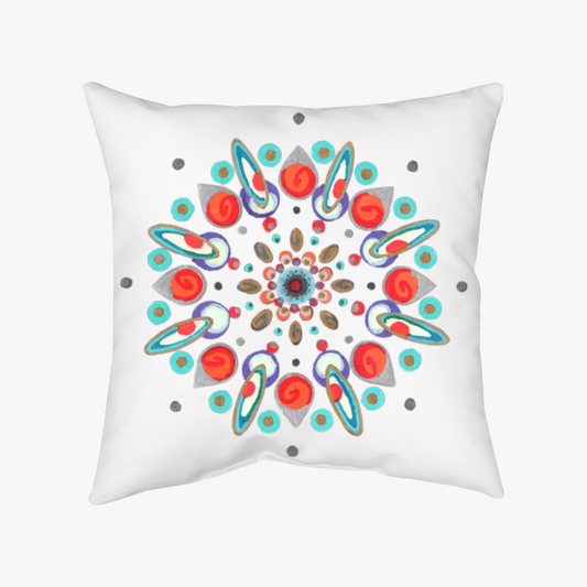 Inner Eye by breathemovedivine Mandala Throw Pillow