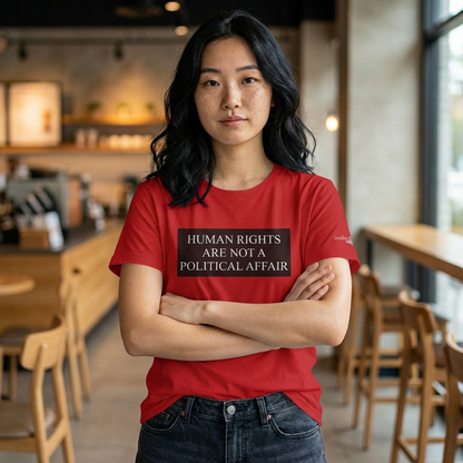 Human Rights are not a Political Affair Unisex T - breathemovedivine RESIST -  27.36 - Model Lifestyle