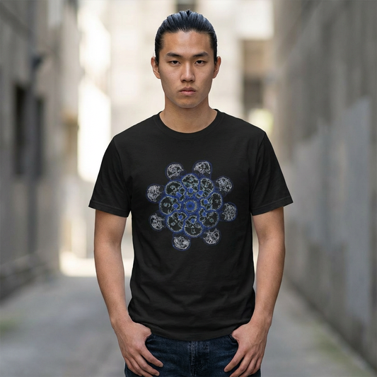 Flowers for Me by breathemovedivine Vibrant Mandala Unisex Jersey Short Sleeve Tee - Bohemian Vibes