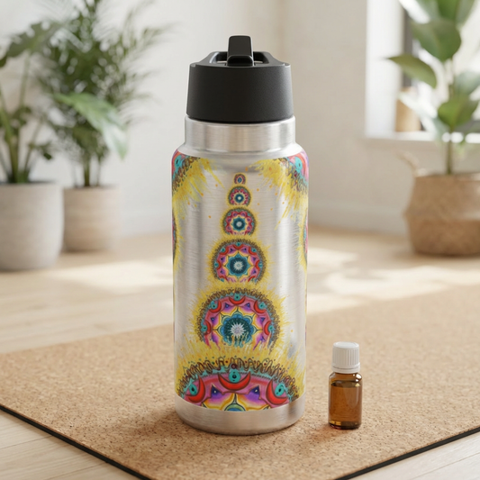 7 Chakras by breathemovedivine Colorful Gator Tumbler 32oz - Vibrant Insulated Drinkware for Adventure Lovers -  43.57 - Yoga