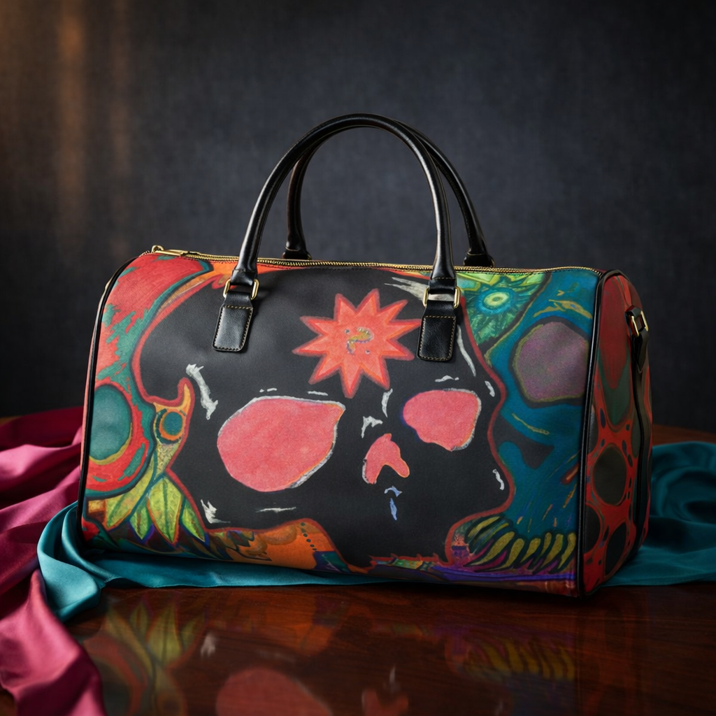 Untitled by breathemovedivine Leather Travel Bag