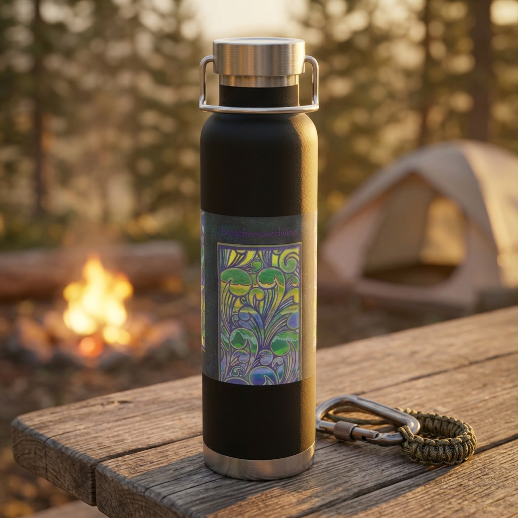 Black insulated water bottle