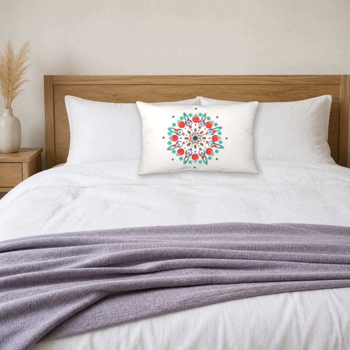 Inner Eye by breathemovedivine Mandala Throw Pillow