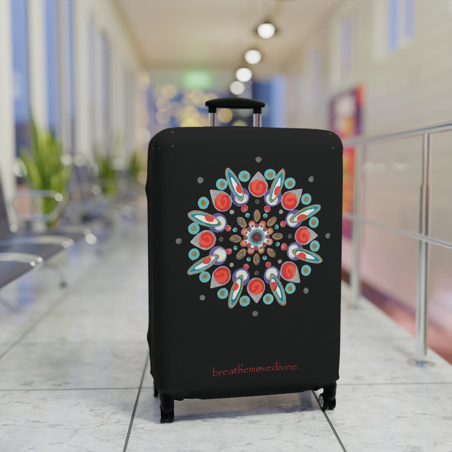 Inner Eye by breathemovedivine Colorful Mandala Suitcase Cover