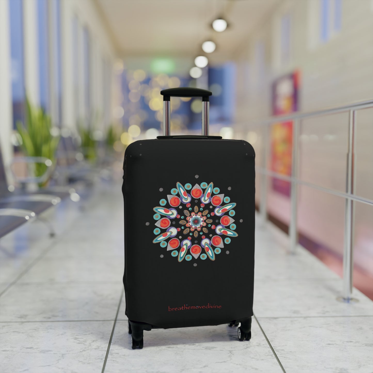 Inner Eye by breathemovedivine Colorful Mandala Suitcase Cover