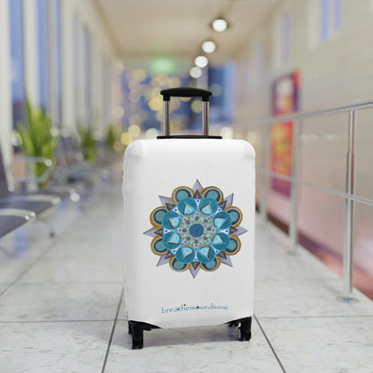 3 Chakras by breathemovedivine Colorful Mandala Suitcase Cover
