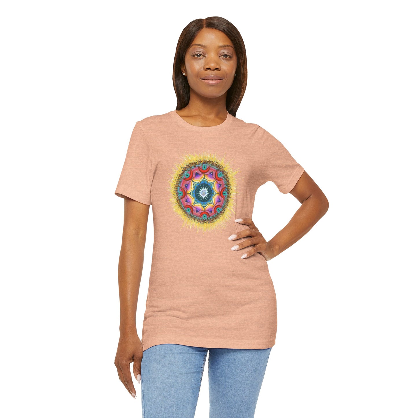 7 Chakras by breathemovedivine Unisex Jersey T