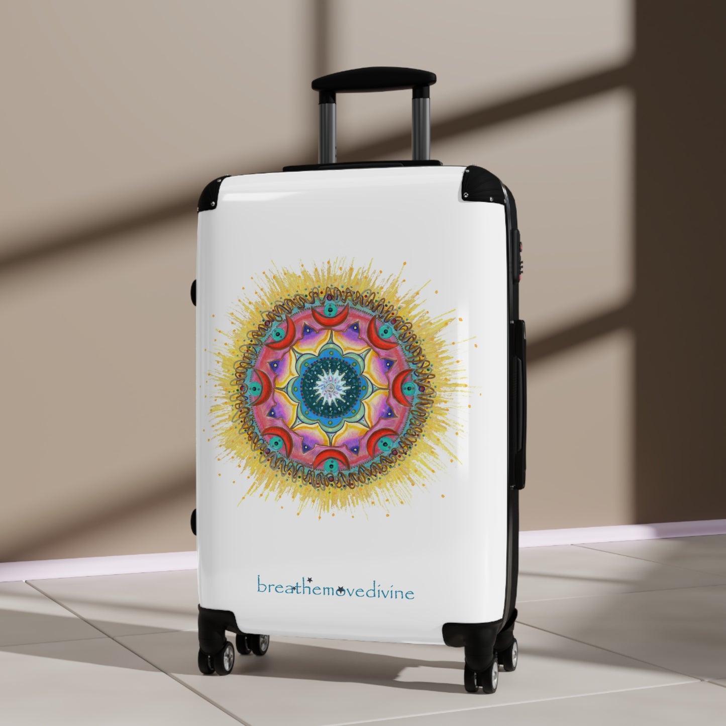 7 Chakras by breathemovedivine Rolling Suitcase - breathemovedivine