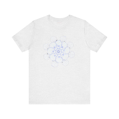 Flowers for Me by breathemovedivine Vibrant Mandala Unisex Jersey Short Sleeve Tee - Bohemian Vibes